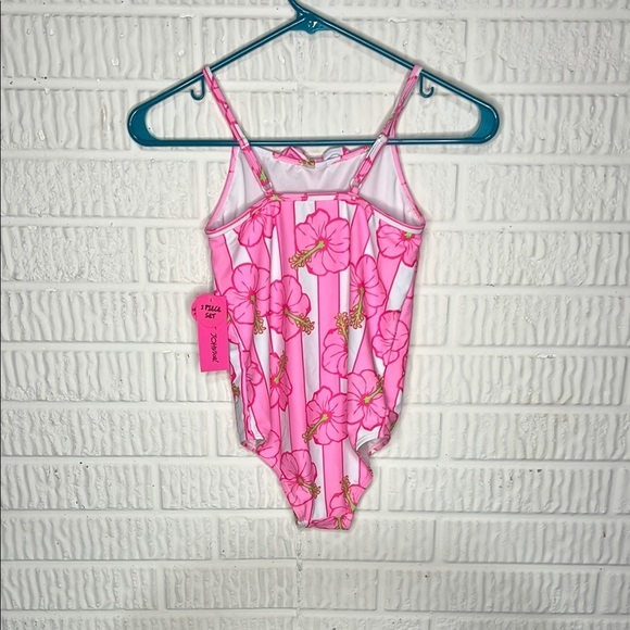 Betsy Johnson Pink Floral Kids Swimsuit New with Tags - Picture 2 of 4